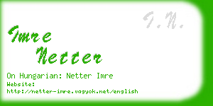 imre netter business card